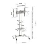 Equip Carro Universal para TV de 32 a 55 pulgadas, SKU 650607. Ideal para monitores de tamaño medio con montaje ajustable y ruedas para fácil movilidad.