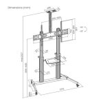 Equip Eco Ultra-large Display Trolley para pantallas LFD de 60 a 100 pulgadas, SKU 650631