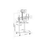 Carro motorizado Equip para pantallas LFD de 55 a 100 pulgadas, SKU 650633