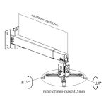 Soporte de pared y techo Equip para proyector, color blanco, modelo 650703, ajustable y versátil
