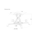Montaje de techo para proyector Equip 650705 en color negro, diseñado para una instalación segura y discreta