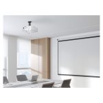 Montaje de techo para proyector Equip 650705 en color negro, diseñado para una instalación segura y discreta