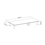 Equip Soporte de cristal para monitor de sobremesa, SKU 650882. Soporte de cristal transparente, eleva el monitor para una postura ergonómica.