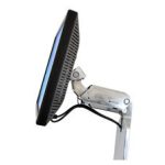 Carro de suelo gris Ergotron Neo-Flex LCD Cart, ideal para paneles planos, SKU 24-206-214, con ruedas multimedia