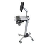 Carro de suelo gris Ergotron Neo-Flex LCD Cart, ideal para paneles planos, SKU 24-206-214, con ruedas multimedia