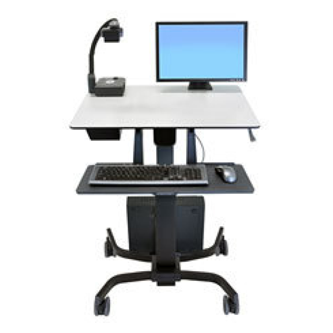 Ergotron TeachWell Mobile Digital Workspace Grafito, Gris Carro multimedia 3 Ergotron TeachWell Mobile Digital Workspace en uso por un docente