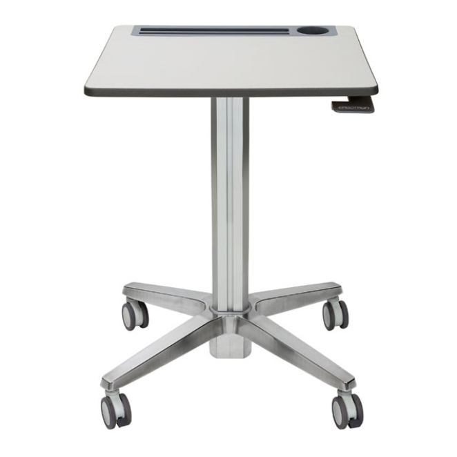 Ergotron LearnFit Desk Cart Altura Ajustable Ergotron LearnFit, carro de escritorio ajustable en altura para mejorar la ergonomía y comodidad, SKU 24-481-003