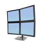 Soporte Ergotron DS Series para cuatro monitores de hasta 24 pulgadas, modelo DS100 en color negro, SKU 33-324-200