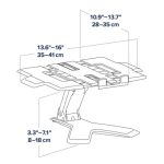Soporte Ergotron Neo-Flex para ordenador portátil color negro, ajustable en altura, SKU 33-334-085