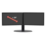 Ergotron Neo Flex soporte de escritorio dual para monitores de hasta 24.5 pulgadas, color negro. SKU: 33-396-085