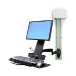 Ergotron 200 Series Combo Arm de 61 cm (24 pulgadas), montura de pared en color negro, SKU 45-230-200