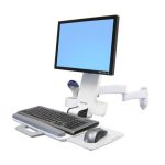 Brazo ergonómico Ergotron 200 Series Combo para monitores. Color blanco, 24 pulgadas, SKU 45-230-216. Ideal para soportes de pared.
