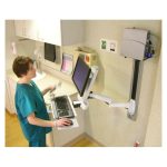 Brazo ergonómico Ergotron 200 Series Combo para monitores. Color blanco, 24 pulgadas, SKU 45-230-216. Ideal para soportes de pared.