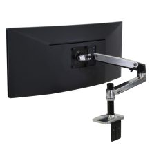 Soporte de escritorio Ergotron LX Series Desk Mount LCD Arm para monitores de hasta 34 pulgadas, en color negro. SKU 45-241-026