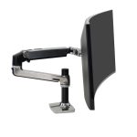 Soporte de escritorio Ergotron LX Series Desk Mount LCD Arm para monitores de hasta 34 pulgadas, en color negro. SKU 45-241-026