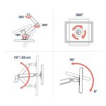 Soporte de pared Ergotron LX Series para monitores LCD de hasta 34 pulgadas, hecho de aluminio, SKU 45-243-026