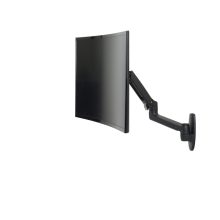 Brazo de montaje de pared Ergotron LX Serie para monitor de hasta 34 pulgadas, color negro, SKU 45-243-224