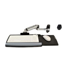 Ergotron LX Wall Mount Keyboard Arm Plata con ajuste flexible SKU 45-246-026 para maximizar el espacio en monitores