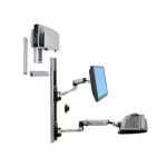 Soporte de pared para monitores Ergotron LX Wall Mount System con SKU 45-247-026, ideal para ajustar la posición de la pantalla