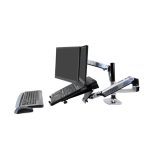 Ergotron LX Series Dual Stacking Arm para monitores de hasta 61 cm, color plata, modelo 45-248-026