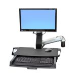Brazo ajustable Ergotron StyleView Combo con superficie de trabajo de 61 cm, compatible con monitores de pared, SKU 45-260-026
