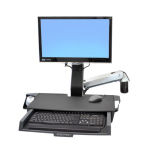 Brazo ajustable Ergotron StyleView Combo con superficie de trabajo de 61 cm, compatible con monitores de pared, SKU 45-260-026