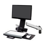 Ergotron Styleview Sit-Stand Combo Arm, brazo para monitor de 61 cm (24 pulgadas) montado en la pared, fabricado en aluminio, SKU 45-266-026