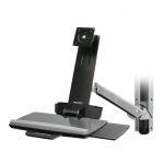 Ergotron Styleview Sit-Stand Combo Arm, brazo para monitor de 61 cm (24 pulgadas) montado en la pared, fabricado en aluminio, SKU 45-266-026
