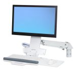 Ergotron StyleView de 24 pulgadas montado en la pared, modelo en blanco con SKU 45-266-216