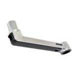 Vista frontal del soporte para monitores Ergotron LX Extension de aluminio con características ajustables, SKU 45-289-026.