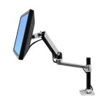 Soporte de escritorio para monitores Ergotron LX Series con brazo LCD y poste de 86,4 cm en color negro SKU 45-295-026