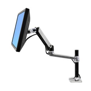 Soporte de escritorio para monitores Ergotron LX Series con brazo LCD y poste de 86,4 cm en color negro SKU 45-295-026
