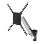 Soporte de pared de aluminio Ergotron Interactive Arm HD para monitores de 55 pulgadas, SKU 45-296-026. Ideal para ajustes ergonómicos y movimiento interactivo.