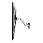 Soporte de pared de aluminio Ergotron Interactive Arm HD para monitores de 55 pulgadas, SKU 45-296-026. Ideal para ajustes ergonómicos y movimiento interactivo.