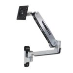 Soporte de pared Ergotron LX Sit-Stand para monitor LCD de 42 pulgadas, acero inoxidable, SKU 45-353-026