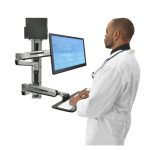 Soporte para monitor Ergotron de 42 pulgadas, montado en la pared, color plata, SKU 45-359-026