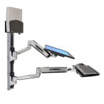 Soporte para monitor Ergotron de 42 pulgadas, montado en la pared, color plata, SKU 45-359-026