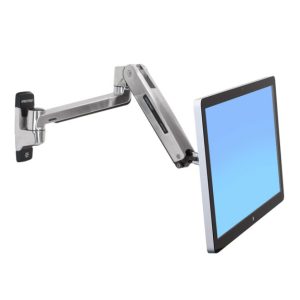 Ergotron LX HD Sit-Stand, montura de pared para monitor de 116.8 cm (46 pulgadas) en color plata, SKU 45-383-026