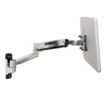 Ergotron LX HD Sit-Stand, montura de pared para monitor de 116.8 cm (46 pulgadas) en color plata, SKU 45-383-026