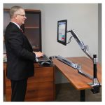 Ergotron 45-405-026 estación de trabajo ajustable para uso sentado o de pie, ideal para mejorar ergonomía y productividad