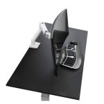 Soporte para monitor Ergotron HX Series de 124,5 cm (49 pulgadas), modelo blanco de escritorio, SKU 45-475-216