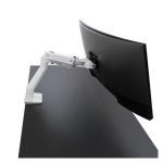 Soporte para monitor Ergotron HX Series de 124,5 cm (49 pulgadas), modelo blanco de escritorio, SKU 45-475-216