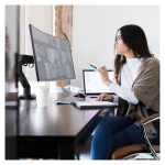 Soporte Ergotron HX Series 45-475-224 para monitor de 124.5 cm (49 pulgadas), color negro, ideal para escritorio