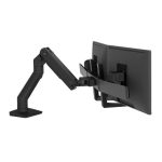 Soporte para monitor Ergotron HX Series 45-476-224, compatible con pantallas de hasta 32 pulgadas, escritorio en color negro