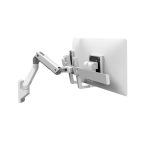 Soporte para monitor Ergotron de 32 pulgadas en color blanco, modelo 45-479-216, diseñado para montar en pared.