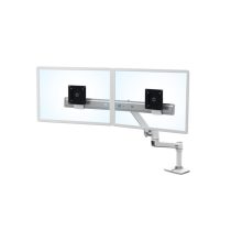 Ergotron LX Series Desk Dual Direct Arm de 63,5 cm (25 pulgadas) para escritorio en color blanco, SKU 45-489-216.