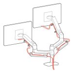 Ergotron soporte para monitor LX Series modelo 45-492-216 en color blanco, adecuado para monitores de 61 cm (24 pulgadas) de escritorio