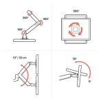 Ergotron soporte para monitor LX Series modelo 45-492-216 en color blanco, adecuado para monitores de 61 cm (24 pulgadas) de escritorio