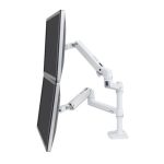 Ergotron soporte para monitor LX Series modelo 45-492-216 en color blanco, adecuado para monitores de 61 cm (24 pulgadas) de escritorio