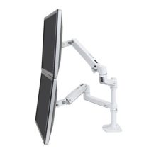 Ergotron soporte para monitor LX Series modelo 45-492-216 en color blanco, adecuado para monitores de 61 cm (24 pulgadas) de escritorio
